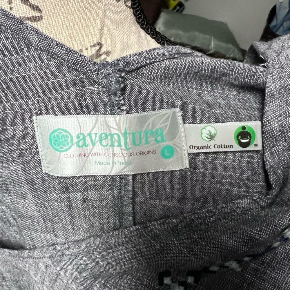 Aventura 100% Organic Cotton Sleeveless Top Fair Trade size Large - Picture 6 of 6